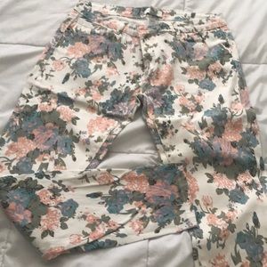 Floral jeans